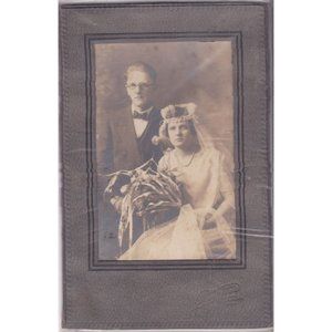 Antique Wedding Cabinet Card, Special Day Art Deco Photograph, Dapper Groom